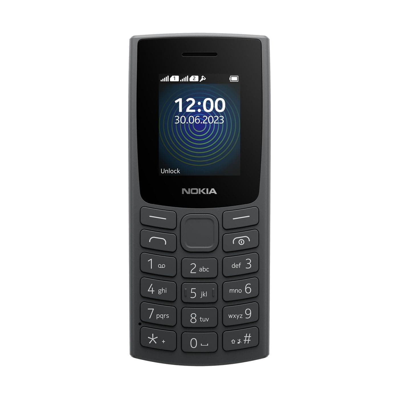 Nokia 110 Feature Phone with Built-in MP3 Player, Rear Camera, Long Life Battery and Voice Recorder - Charcoal