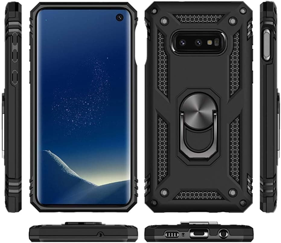 Polycarbonate Case Compatible With Samsung Galaxy S10E,Shockproof Heavy Duty Dazzle With Kickstand Protective Back Cover For Samsung Galaxy S10E