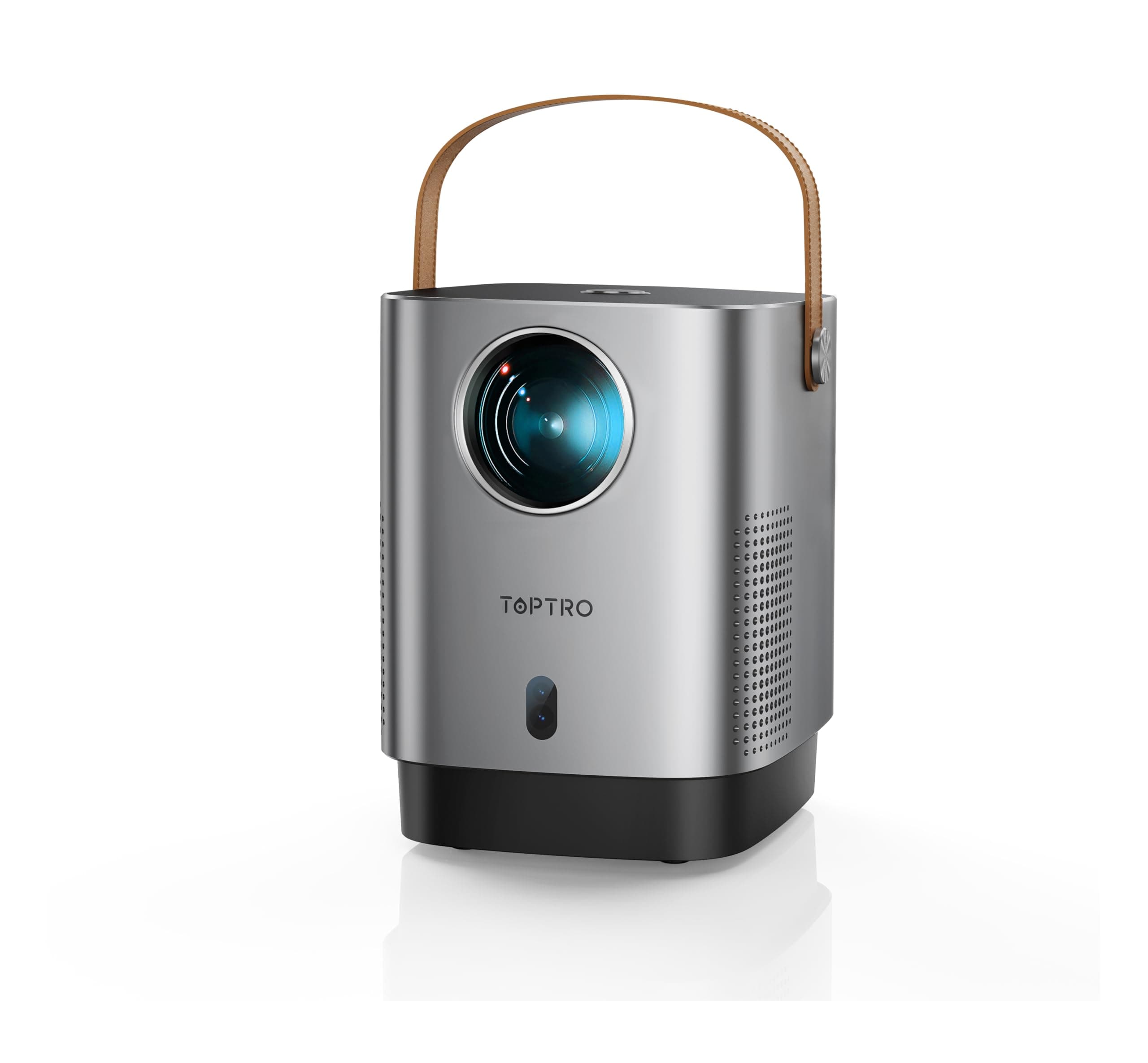 【Electric Focus】TOPTRO Portable Projector, Mini Projector with Full HD 1080P, 22000 Lumen, WiFi 6 Bluetooth, 4D/4P Correction, Home Cinema Smart Projector for Bedroom Compatible with TV Stick