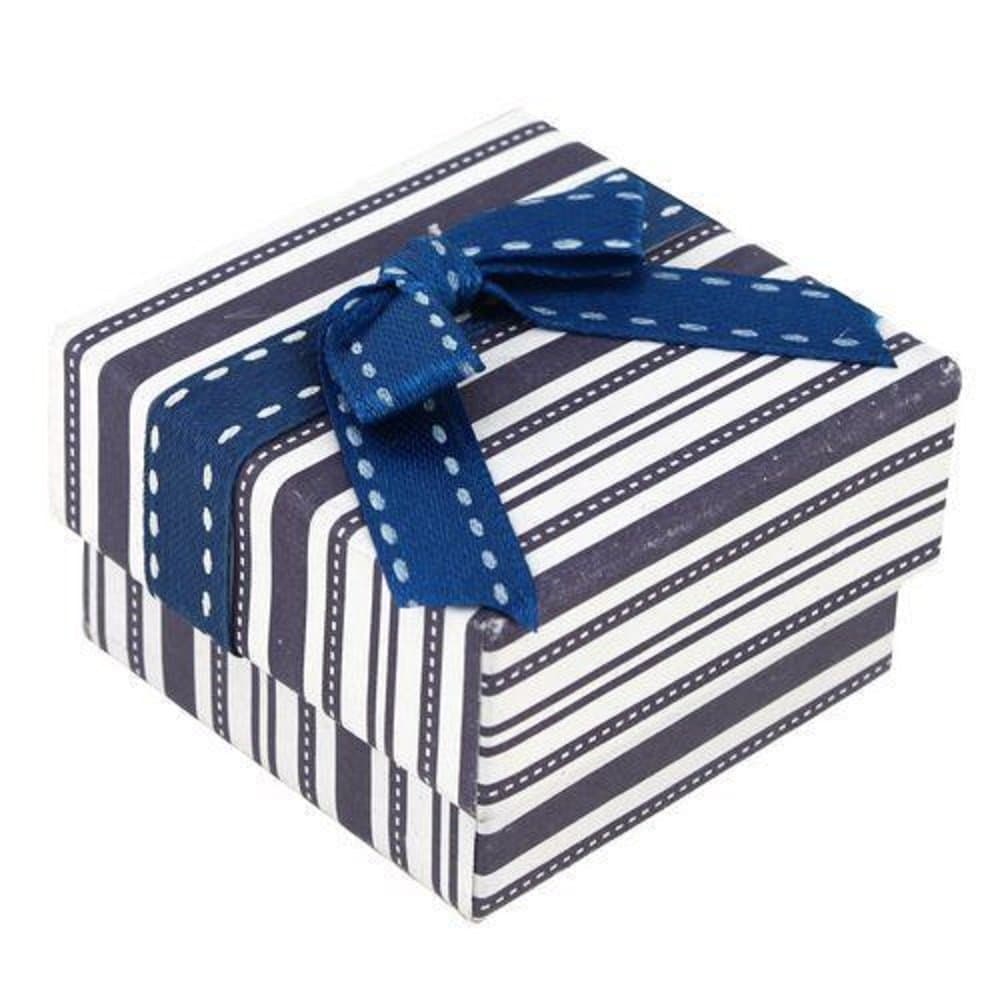 4x Paper Jewellery Ring Earring Present Gift Storage Display Stripe Box Bowknot