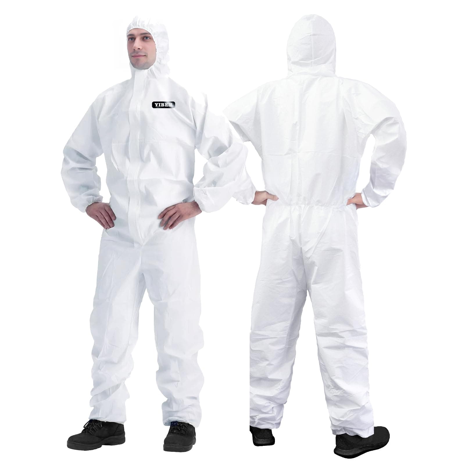 Hazmat Suits Disposable - Available in 7 sizes and 4 packaging specifications - Disposable Coveralls Suits Pressed From PPSB & PE Film