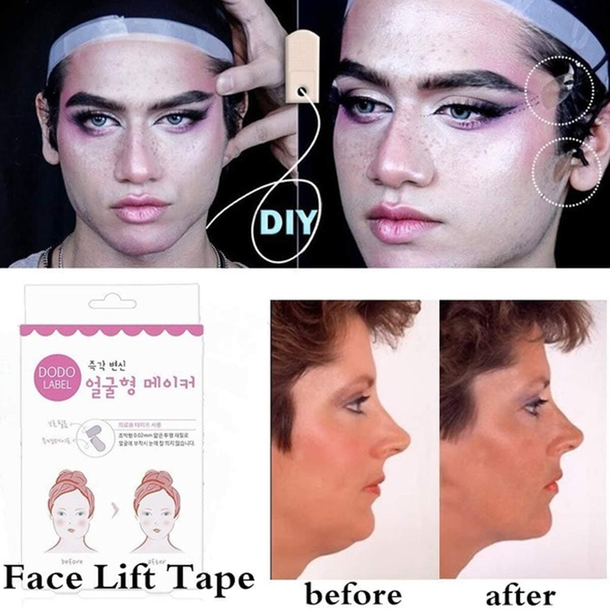 Face Lifting Patch Invisible Artifact Sticker Lift Chin Thin Face Sticker Adhesive Tape Make-up Face Lift Tools 80PCS/Box