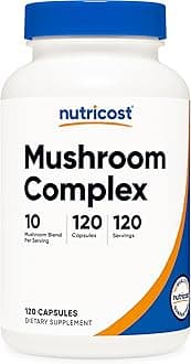 Nutricost Mushroom Complex Supplement, 120 Capsules - 10 Mushroom Blend (with Reishi, Maitake, Shiitake, Lion's Mane, and More) - Non-GMO and Gluten Free