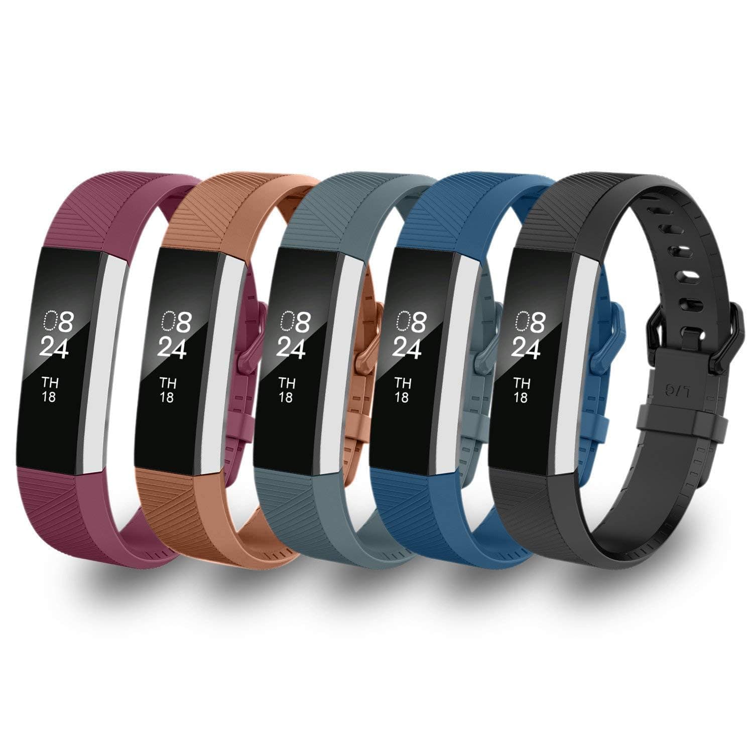 5PK Compatible for Fitbit Alta & Alta HR/Fitbit Ace Replacement Band Lightweight Breathable Wristband Strap Bracelet for Women Men Boys Girls [Small]