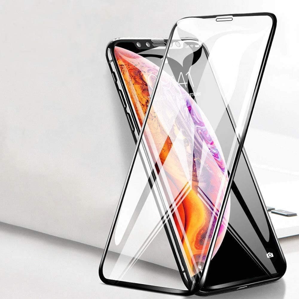 iPhone X/XS Tempered Glass Screen Protector Compatible, 9D Full Coverage, Anti Scratch and Fingerprint, Bubble Free