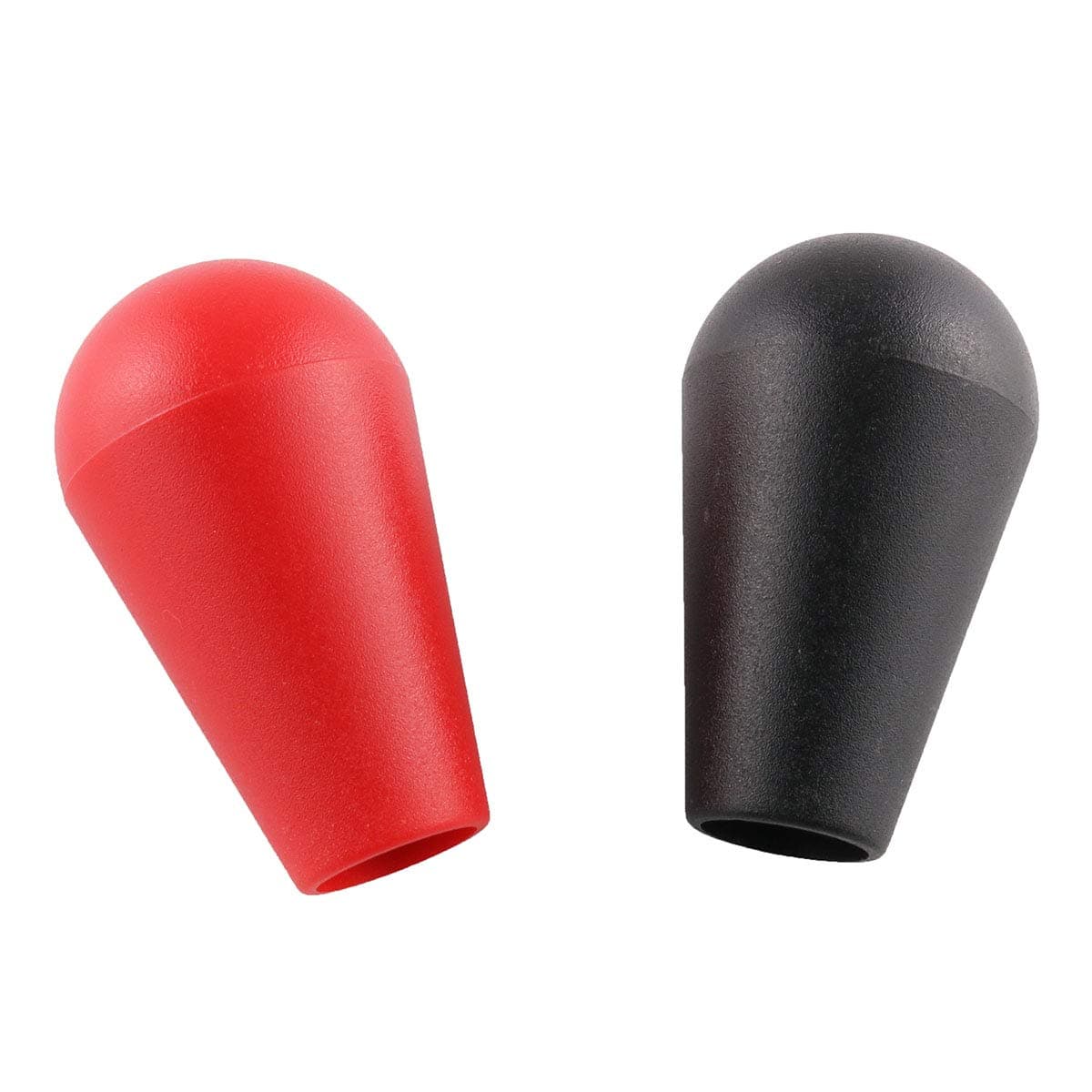 2pcs American Style Water Drop Shape Replacement TopBall Handle Arcade Ball Top for Arcade1up/ Zippy/ SANWA/ SEIMITS Joystick, (1 x Red + 1 x Black)