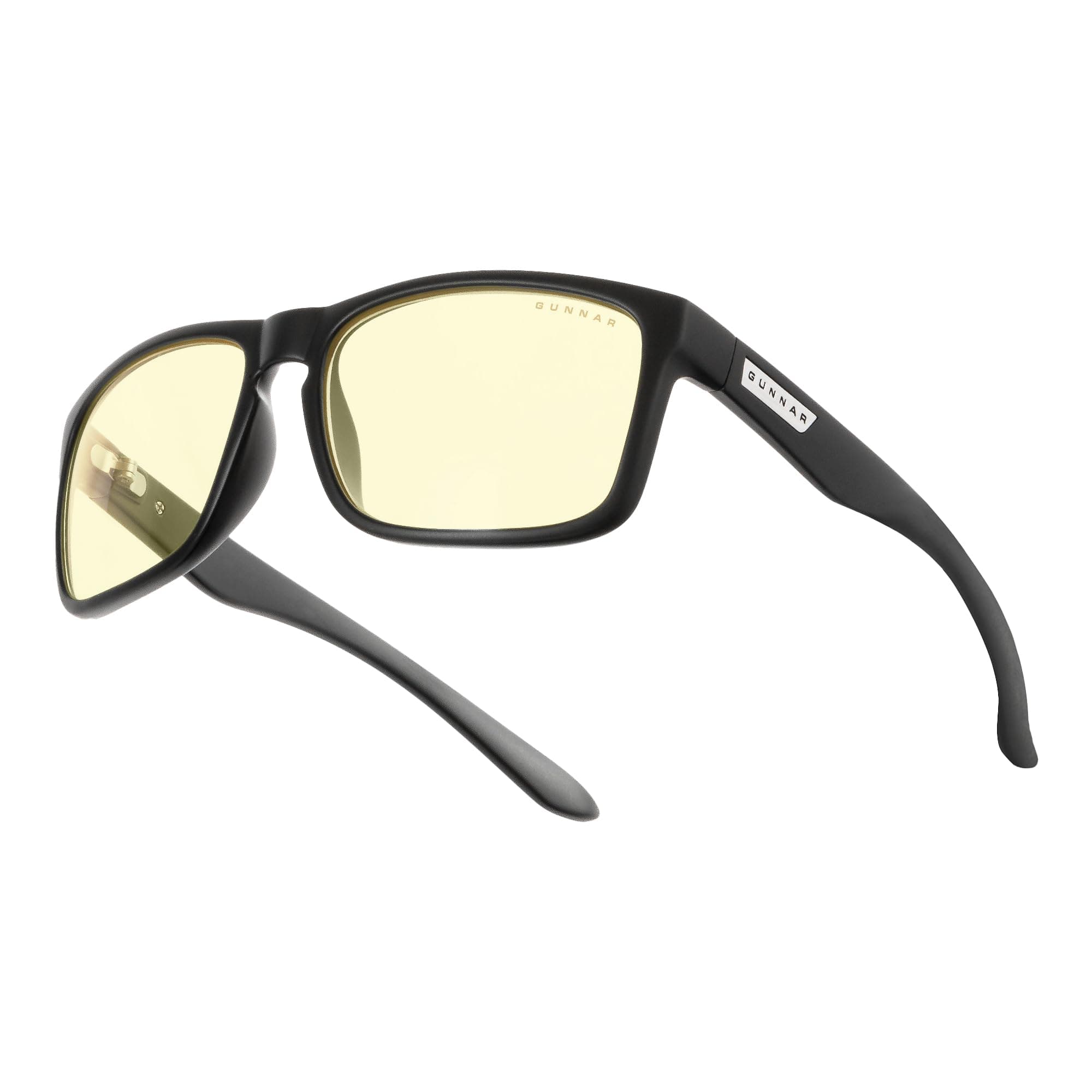 Gunnar Gaming and Computer Eyewear - Intercept, Frame Colour: Onyx, Lens Tint: Amber (Blocks 65% Blue Light & 100% UV Light) - Blue Light Blocking Glasses - Patented lens