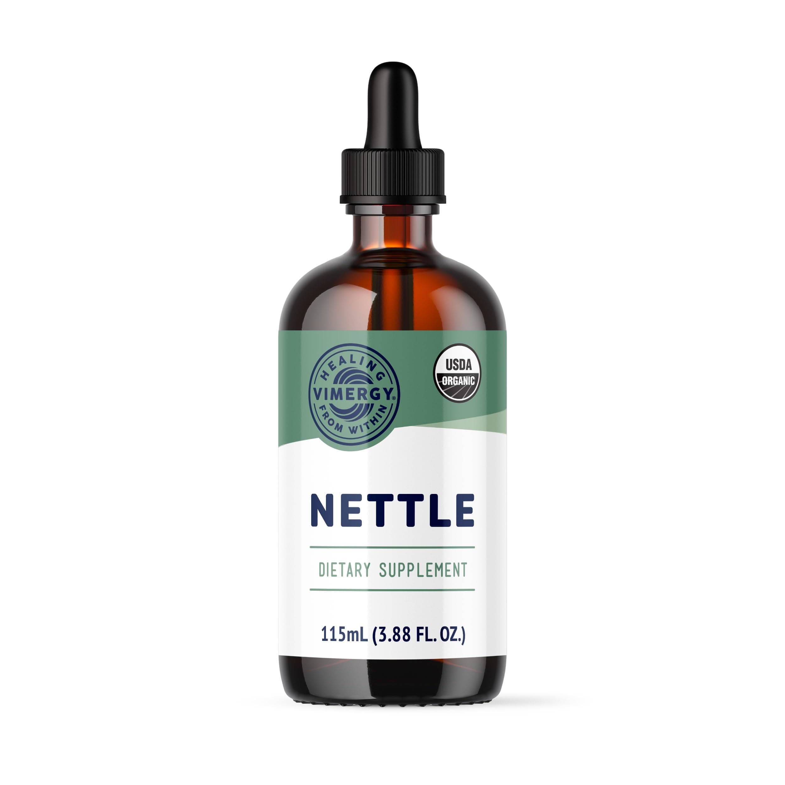 Nettle Liquid Supplement, 57 2mL (2 Droppers or 48-54 Drops) Servings (200mg Extract Per Serving) – Promotes Bone Health* – USDA Certified Organic, Vegan, Gluten-Free – 115 mL