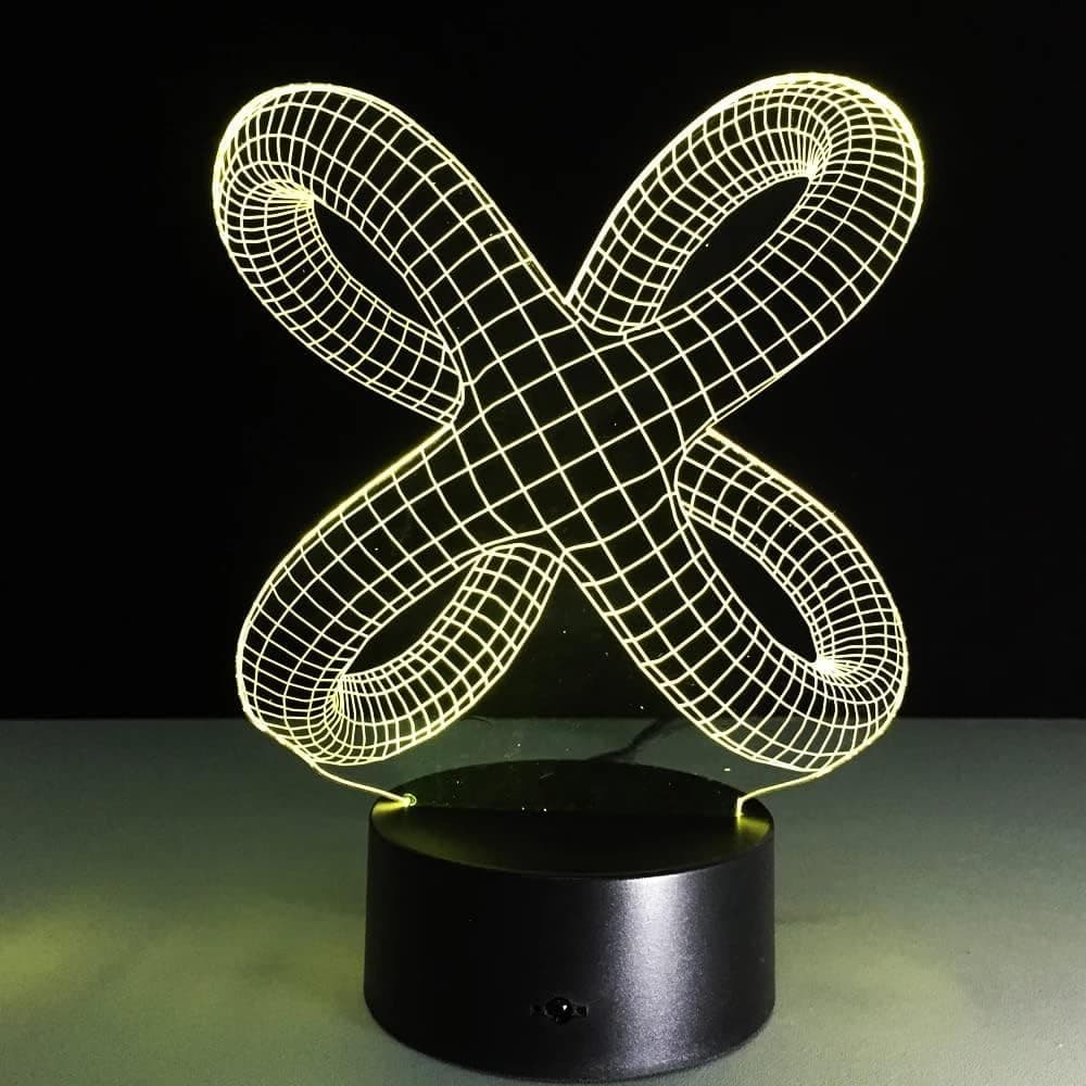 "Illuminate with Style: Knot Shape 3D Acrylic Lamp"