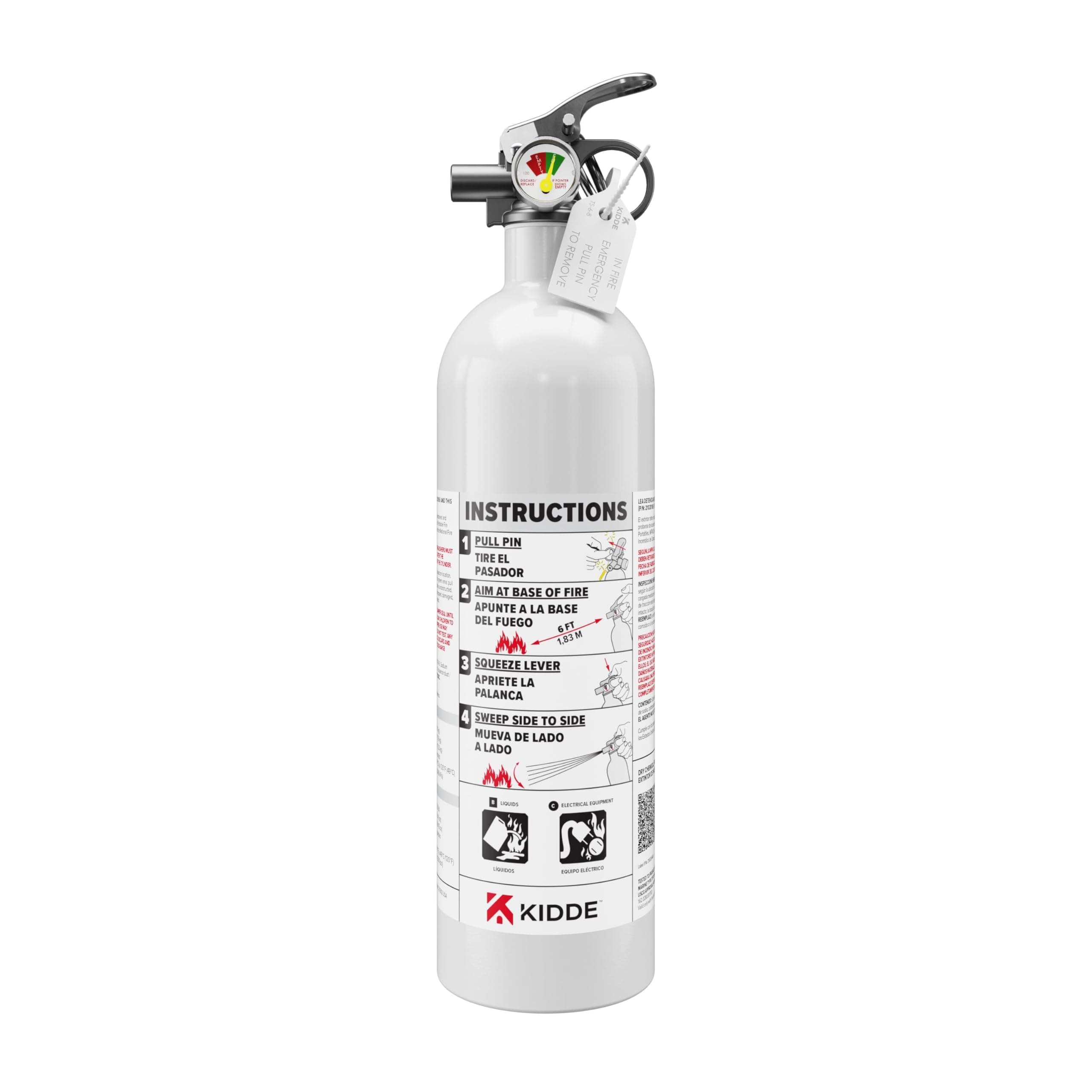 Kidde Fire Extinguisher for Boats, Single-Use 5BC