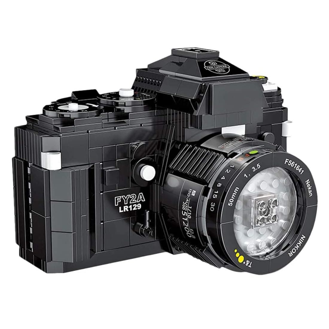 AKOGD SLR Camera Building Blocks Model Building Kit, Retro Digital Camera Model Building Kit Clamp Building Blocks Educational Kit for Kids Adults (#1)