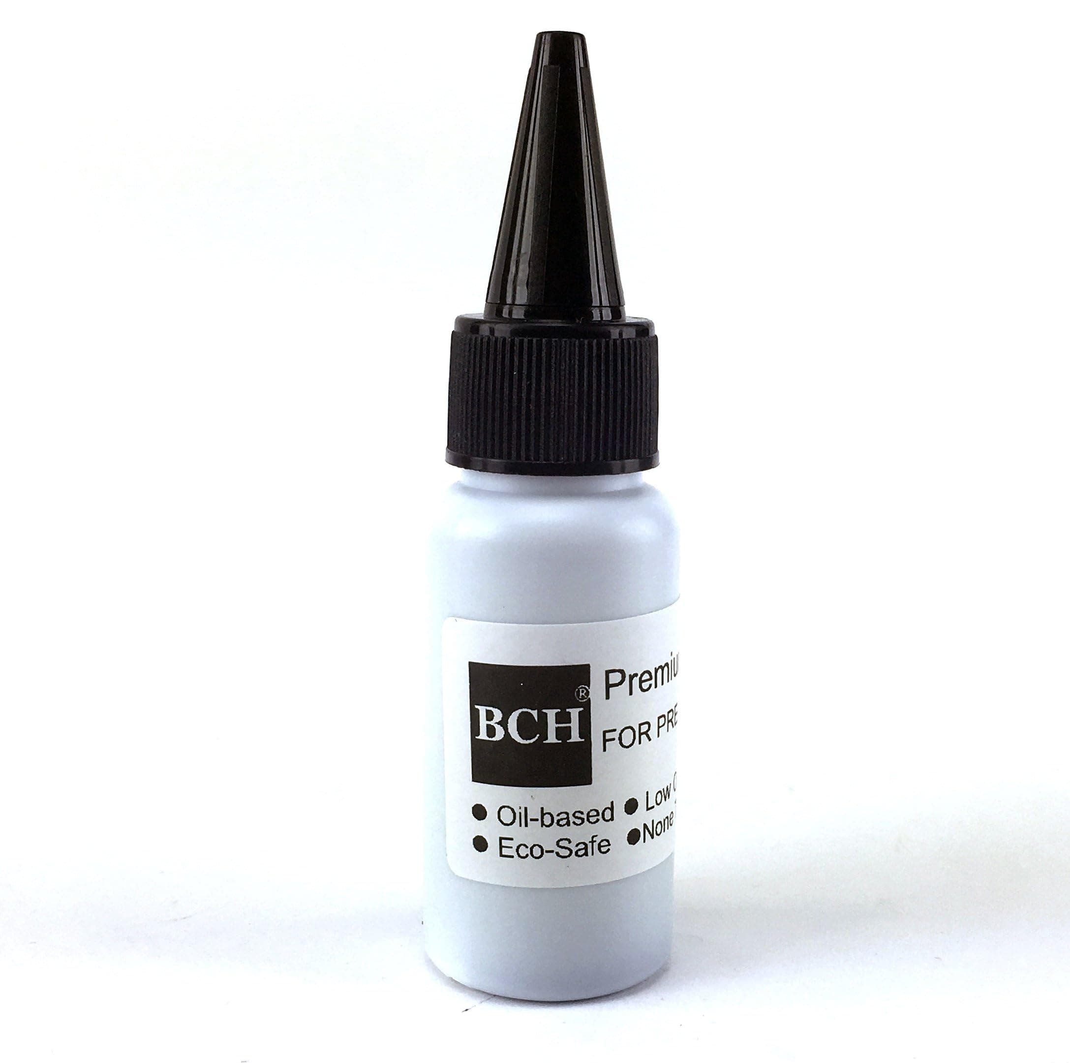 BCH Premium Oil-Based Stamp Ink Refill – 20ml (0.68 oz) Black Ink for Pre-Inked Rubber Stamps, Gel Pads & Dot Matrix Ribbons – Quick-Dry Refill for Address, Date, Notary & Signature Stamps