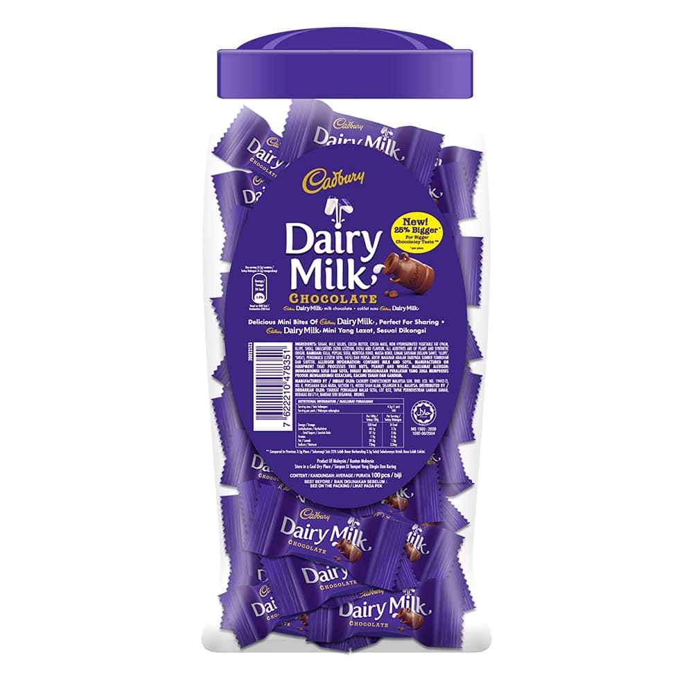 Cadbury Dairy Milk Chocolates Jar 100 Pcs