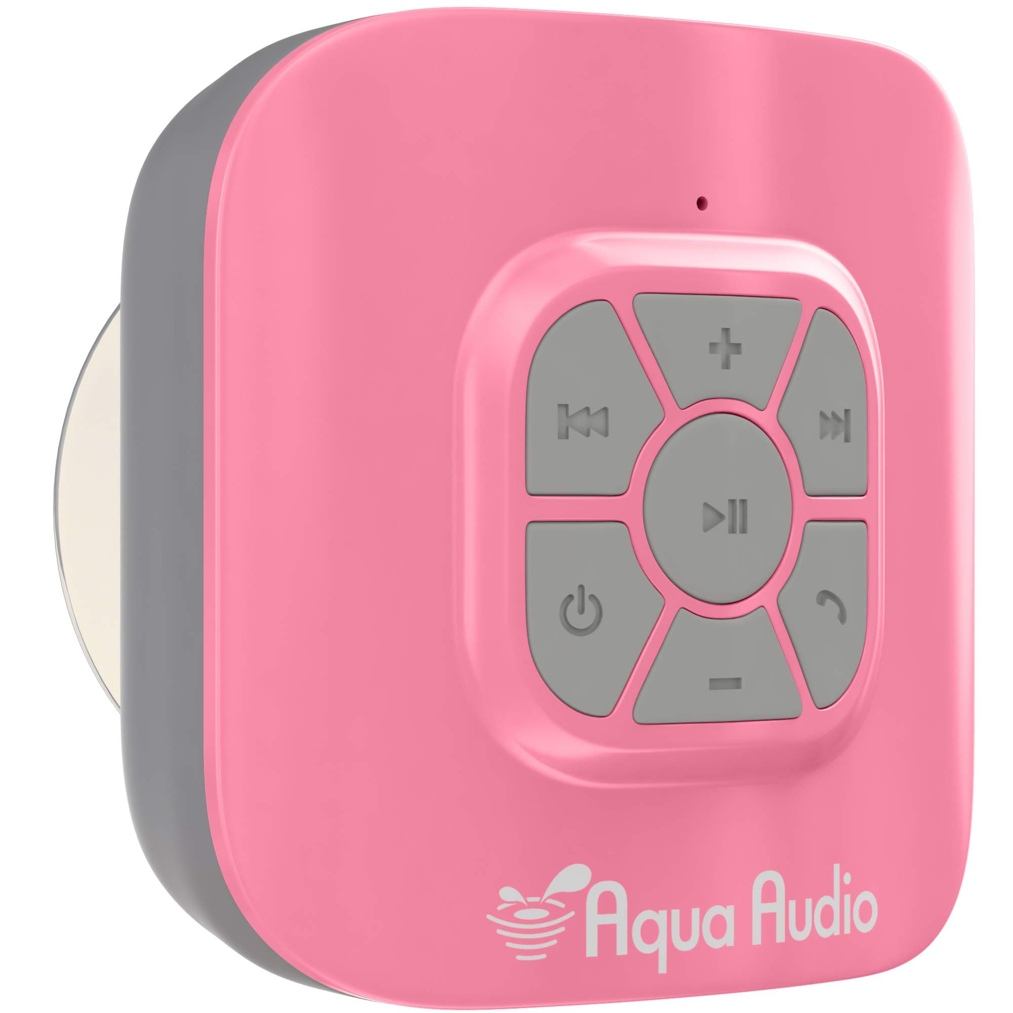 GideonPortable Waterproof Bluetooth Speaker with Suction Cup - 10 Hours Playtime/Built-in Mic (Pink)