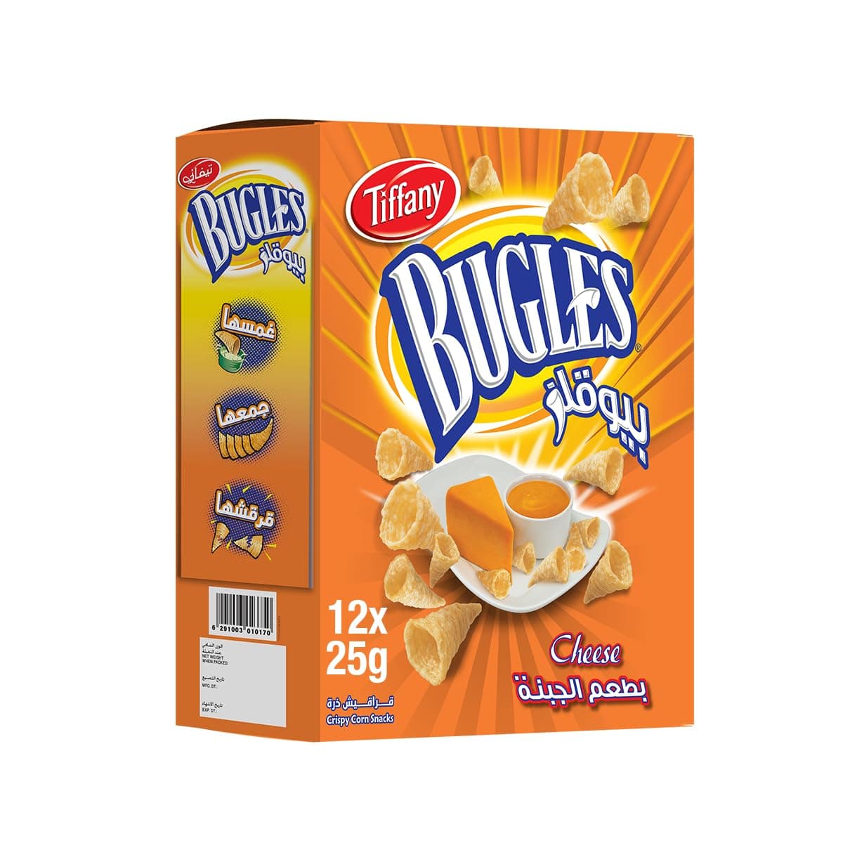 Tiffany Bugles Cheese Chips, 25G Pack Of 12