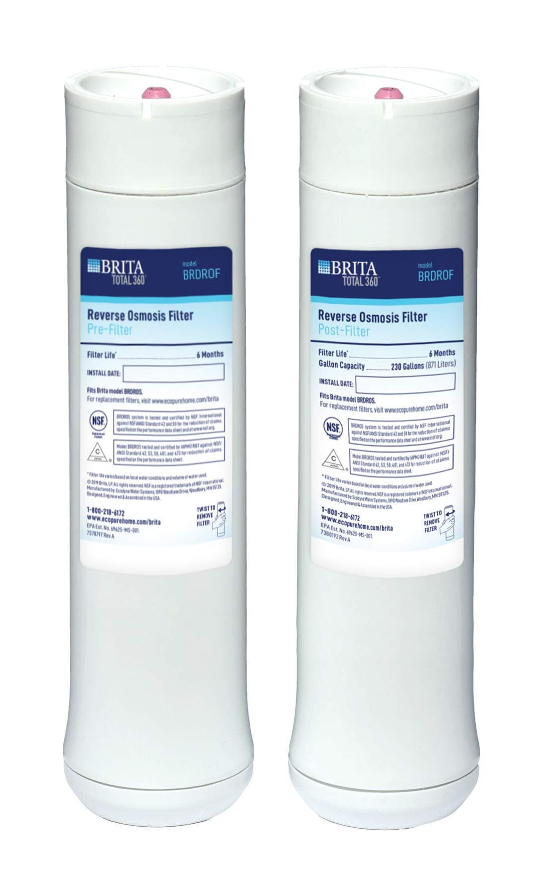 Brita Total360BRDROF Undersink Water Filter Replacement, White