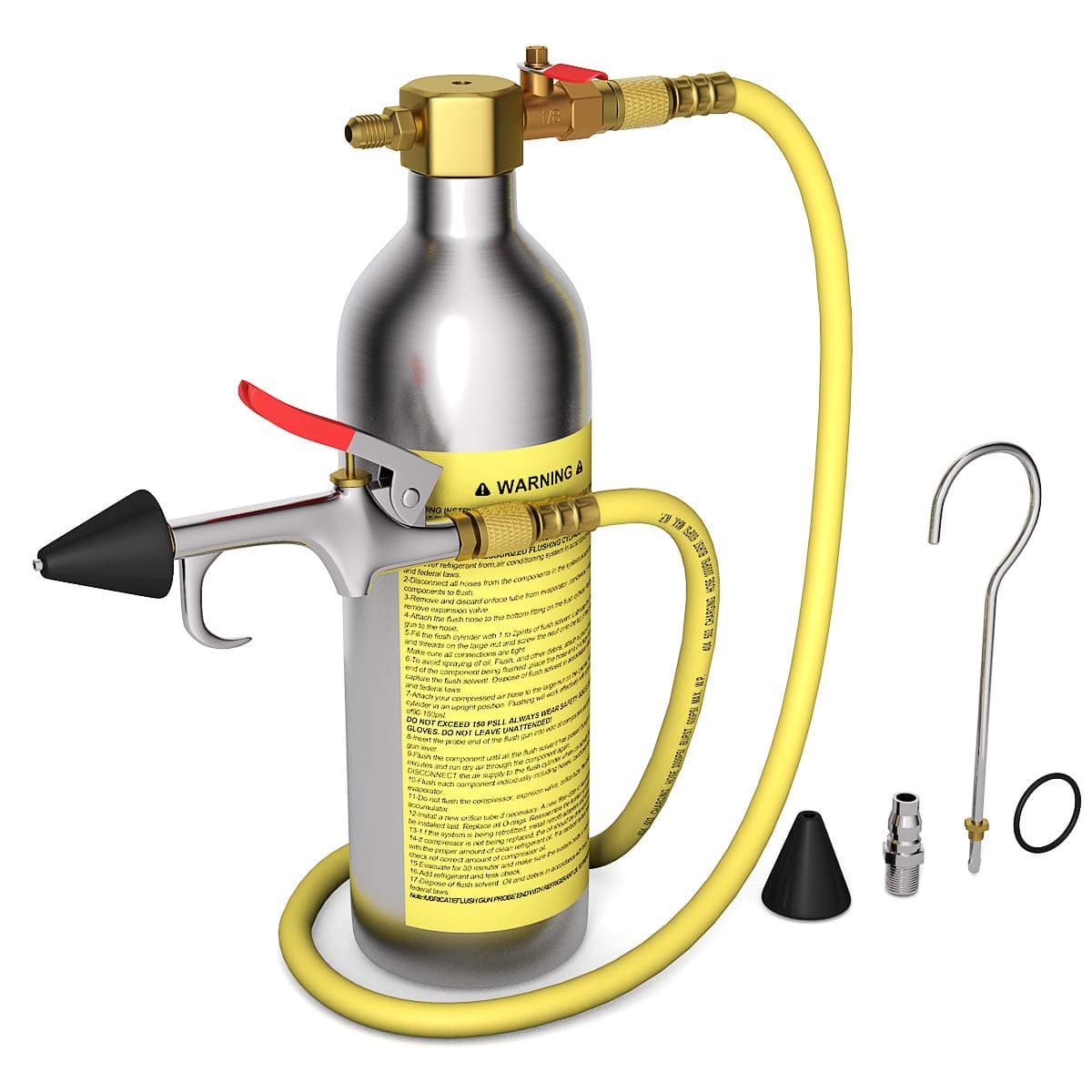 Goplus A/C AC Flush Kit, Heavy-duty & Safety Air Conditioner System Flush Gun Kit, Car Cleaning Tool Kit for R134 R12 R22 R410 R404, AC Flushing Kit