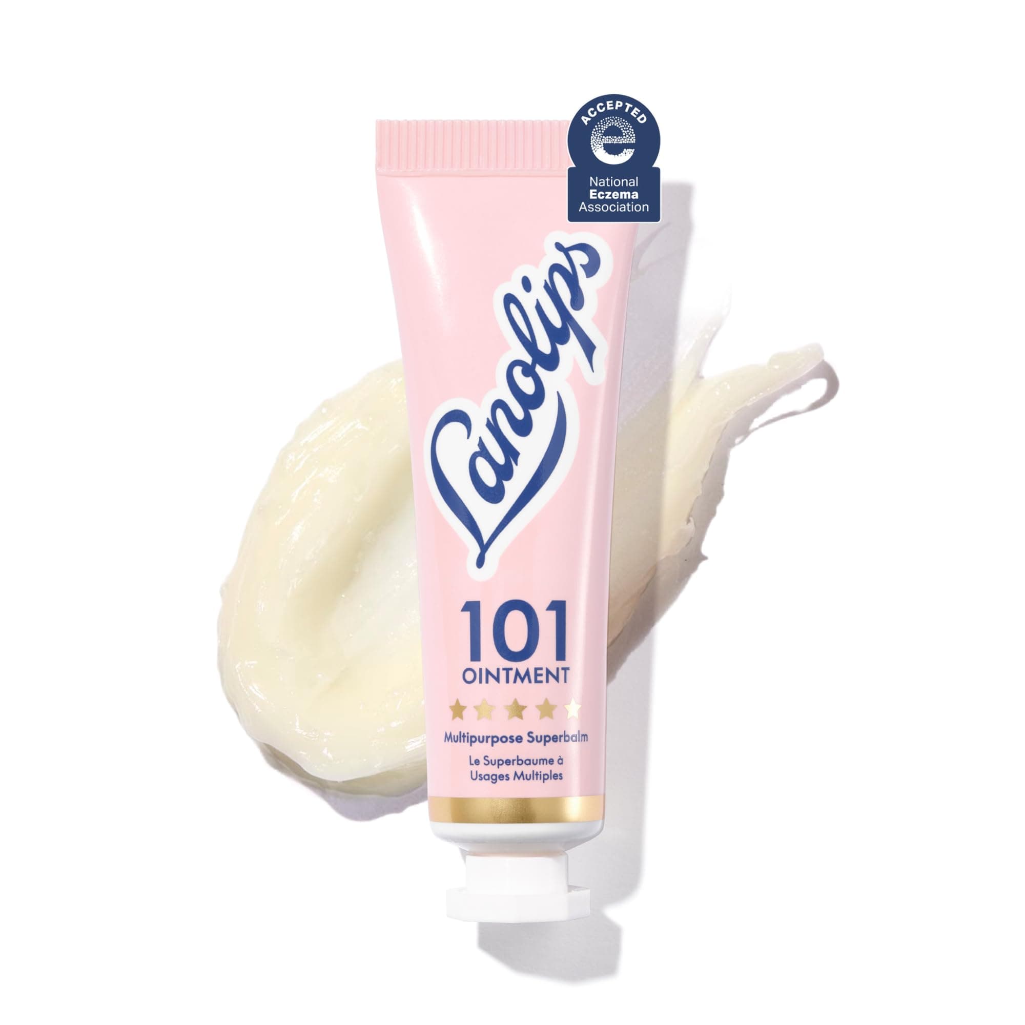 Lanolin 101 Multipurpose Ointment - Lanolin Lip Balm & Healing Ointment for Skin Barrier Repair - Moisturizer for Dry Lips, Cuticles & Elbows - No Petroleum Formula - Original Superbalm (0.52 oz)