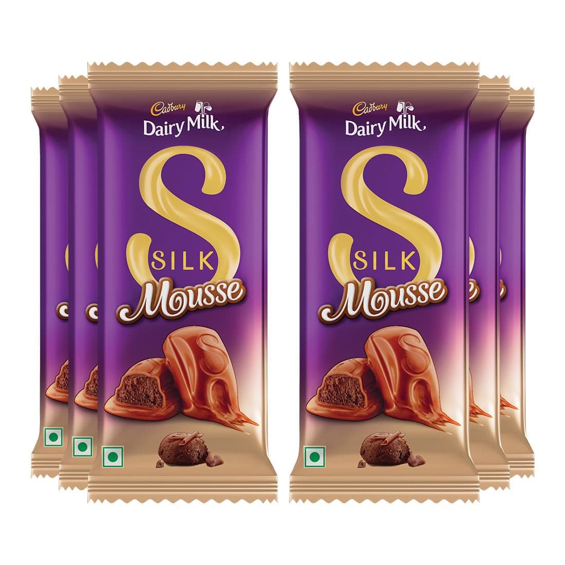 Dairy Milk Silk Mousse Chocolate Bars, 48.5 g (Pack of 6)
