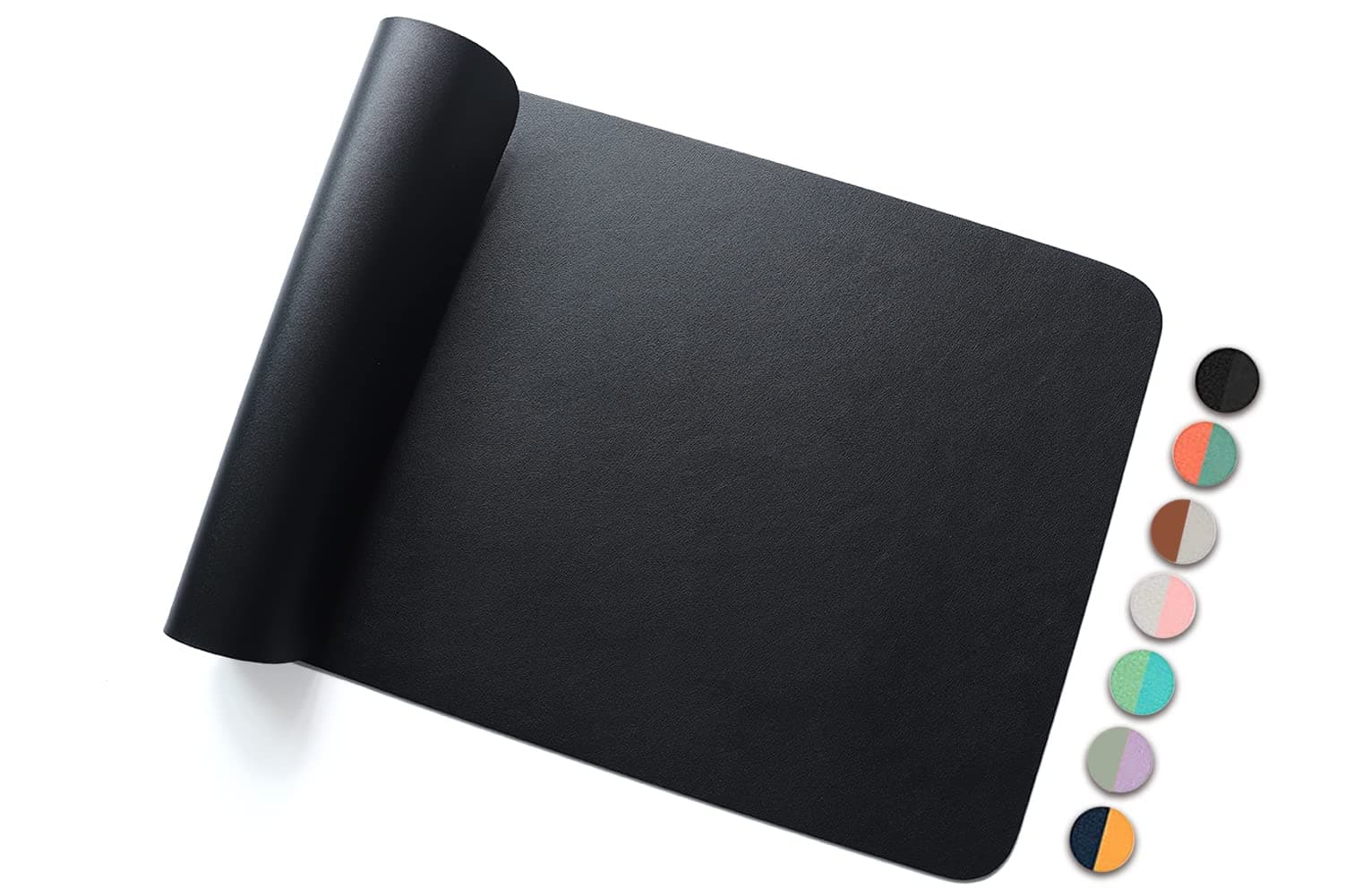 Hoki FoundLarge aterproof Dual-Sided Desk Pad, Leather Desktop Pad for Keyboard and Mouse, Non-Slip Computer & Laptop Mat for Desk-Black