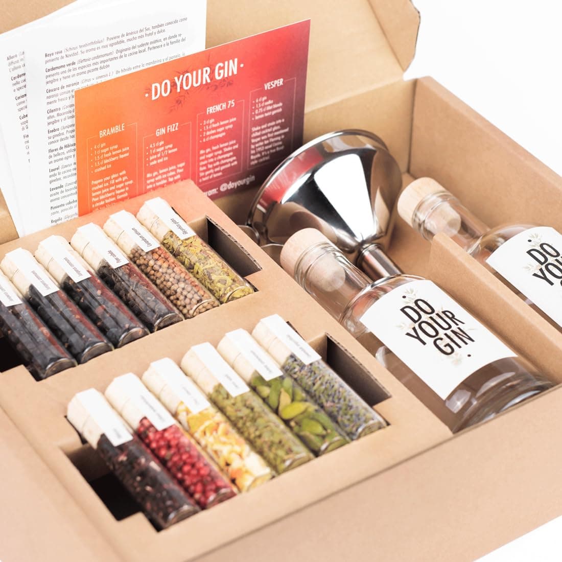 DO YOUR GIN | DIY Gin Making Kit – Original Gift Set | Birthday Gift for Men & Women | Father's day gift for him | Anniversary Gift for Him & Her | Bartender Kit | 12 Flavors in Glass Tubes