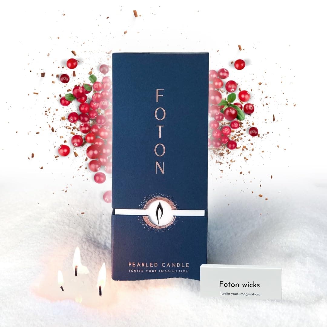 Pearled Candle 18 Oz - Mulled Magic Fall Scent Non Toxic Luxury Long Lasting Powder Wax Sand Candles up to 120 Hours - Refillable Pearl Foton Candle Sand with 30 Wicks