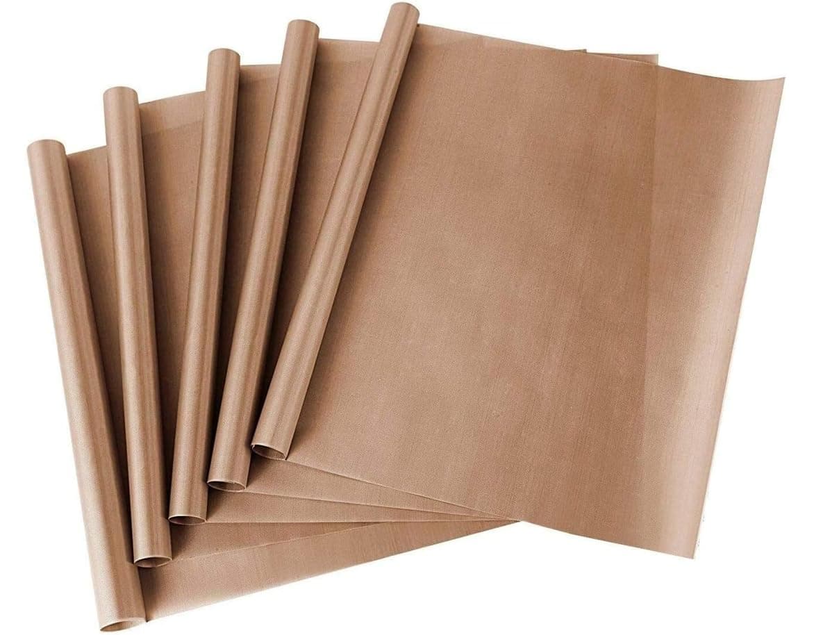 5 Pack Ptfe Teflon Sheet For Heat Press Transfer Non Stick 16 X 20" Paper Reusable Resistant Craft Mat - Food Grade Materials- And Easy To Clean