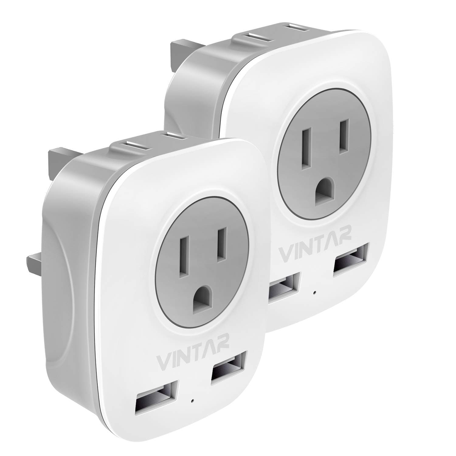 2-Pack Type G Plug Adapter