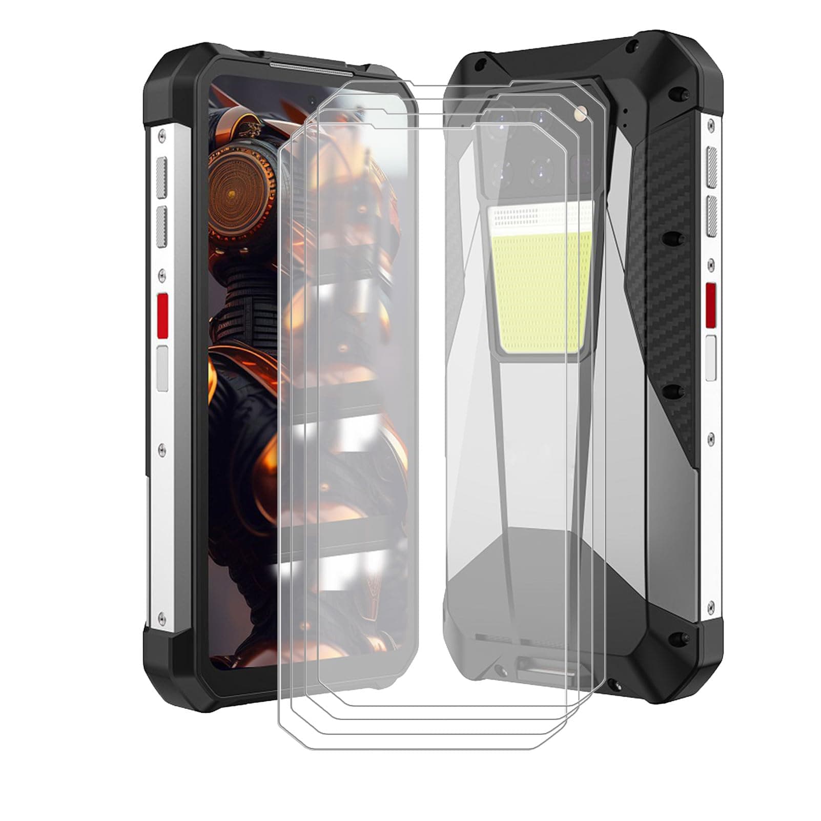 for Unihertz 8849 Tank 3 Pro (6.79") Screen Protector Tempered Galss, [4 Pack] High Clear [9H Hardness] [Bubble Free] Screen Tempered Glass Protective Film for Unihertz 8849 Tank 3 Pro