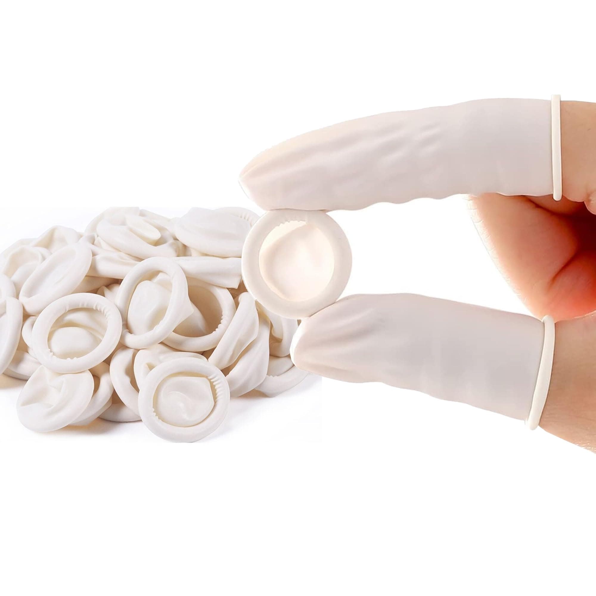 20pcs Disposable Finger Cots Anti Static Rubber Fingertips Protective, Medium Anti Finger Covers For Electronic Repair, Handmade And Industrial Purpose.