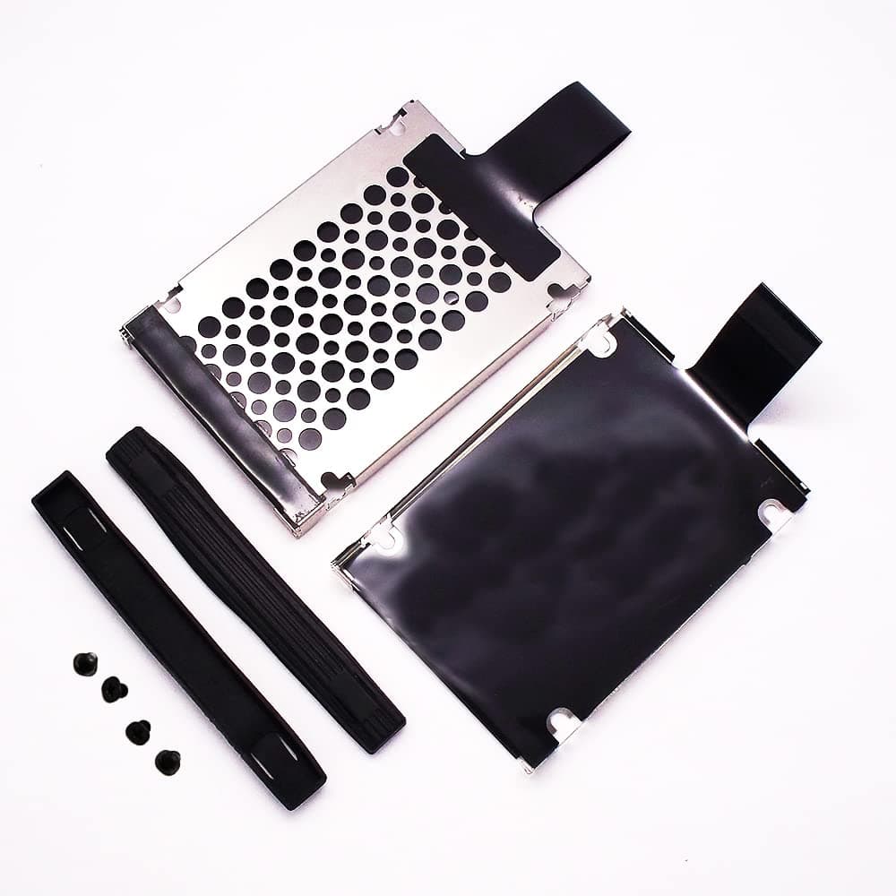 New Hard Drive Bracket Caddy Frame with Rubber Rail Screws 9mm for IBM Thinkpad T60 T61 T410 T410S T400 T500 X60 X61 HDD Caddy