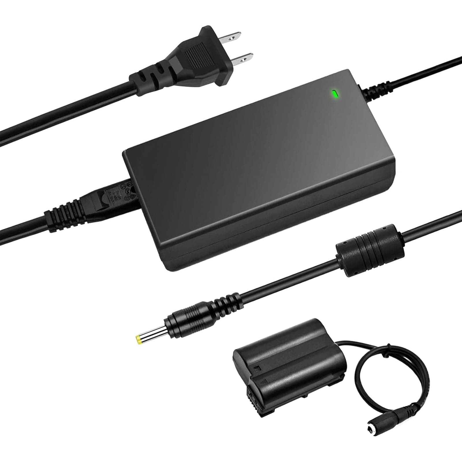 TKDY Dummy Battery and AC Adapter Kit, for Nikon EN-EL15/15a/15b/15c - EP-5B DC Coupler & EH-5 Power Supply for Nikon Coolpix Z5 Z6 Z7 Z8 Z6III D850 D7500 D500 Cameras.