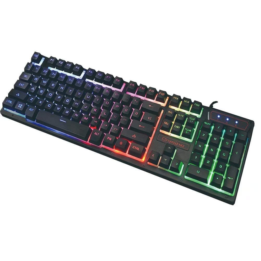 CSZH Backlit gaming computer desktop home lighting mechanical feel notebook external USB wired keyboard waterproof mute business office typing esports peripherals Internet cafes cf