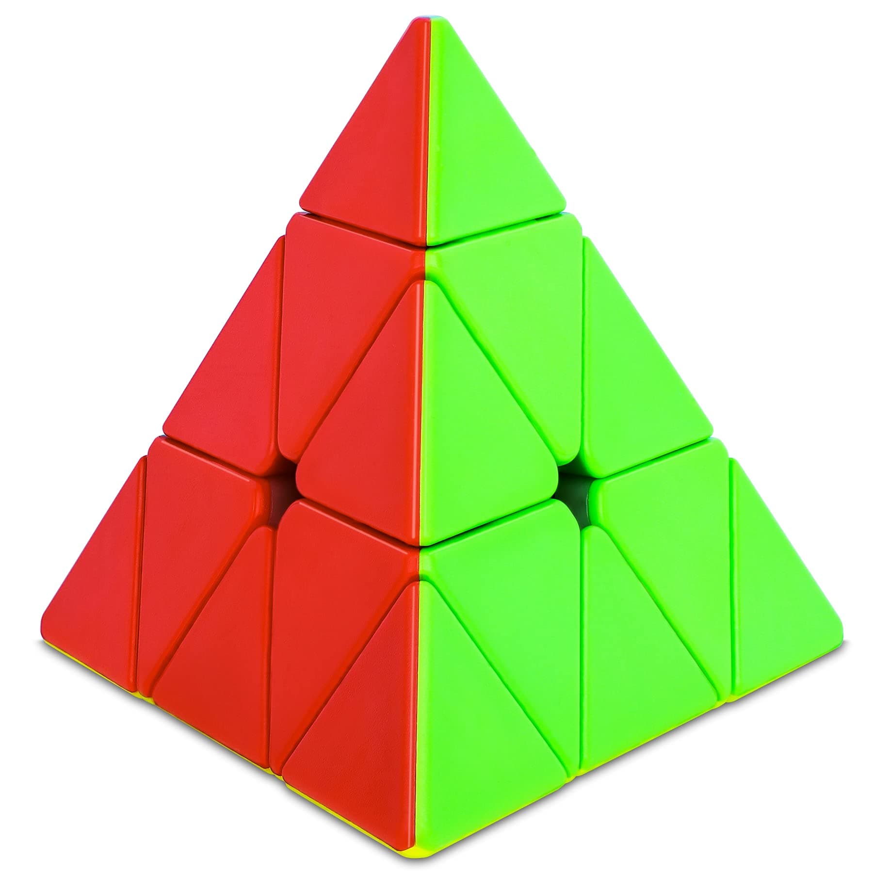 CoolzonSpeed Cube Pyraminx Stickerless, Smooth Magic Cube Triangle Speed Puzzle Cube 3D Puzzle Cube Brain Teasers Educational Toy For Kids Adults