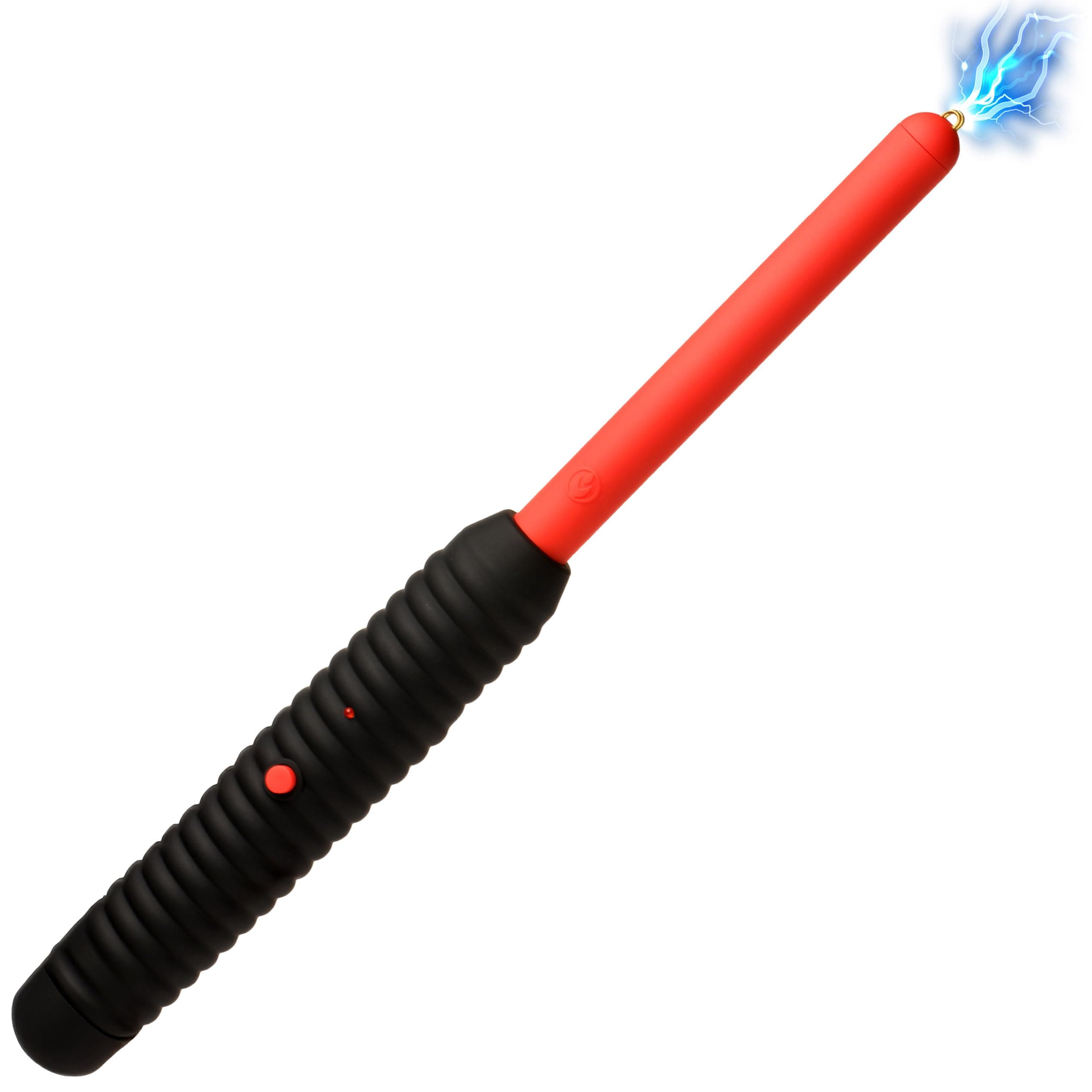 MASTER SERIES Spark Rod Zapping Wand with Pinpoint Electro Stimulation, Ribbed Easy-Grip Insulated Handle, Loud Zapping Sound Effect, Battery Operated E-Stim Device for Scene Play