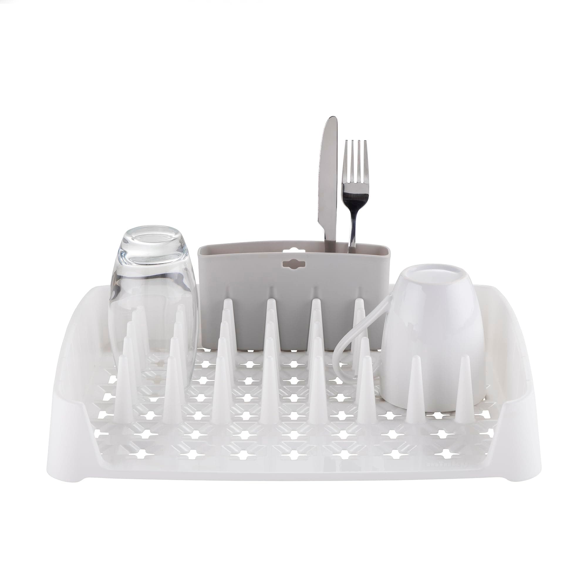 Dish Drying Rack & Cutlery Holder, Space-Saving, Large Capacity for Kitchen Counter, Durable Drying Rack for Dishes and Utensils, Made in The UK