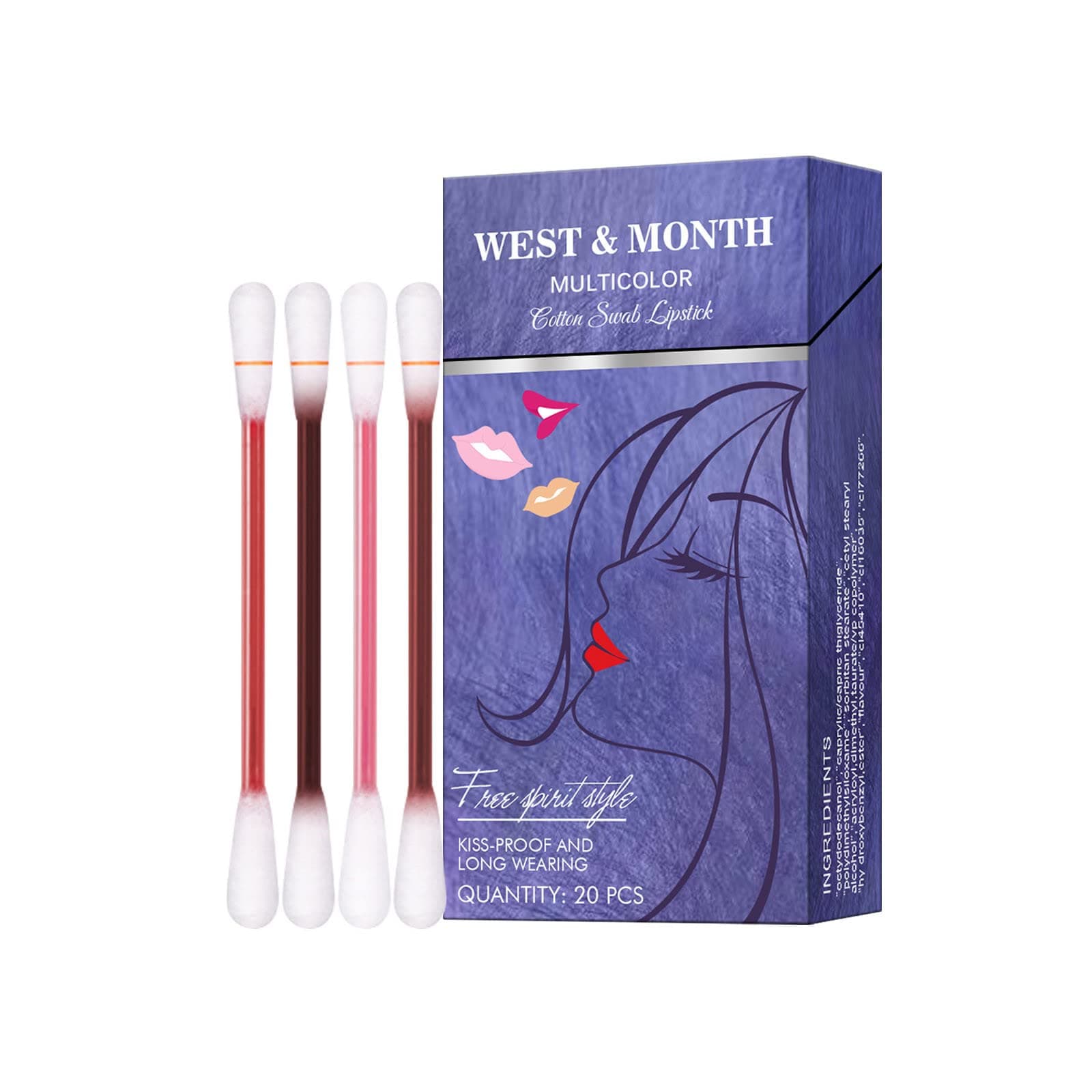 4 Color Disposable Mini Lip Gloos Set 20 Pcs Moisturize Lip Tint Liquid Lipstick Set Gift for Women Girls