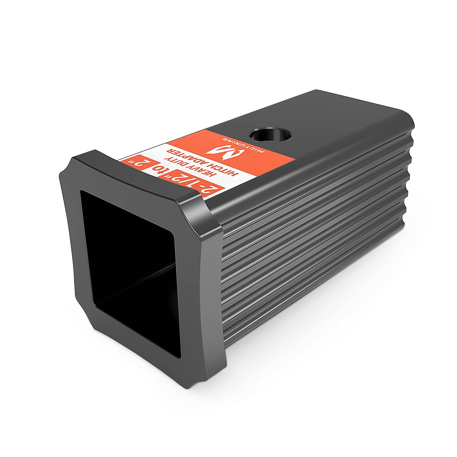 MICTUNING Upgraded 2-1/2 inches Class V to 2 inches Class III&IV Trailer Hitch Receiver Adapter