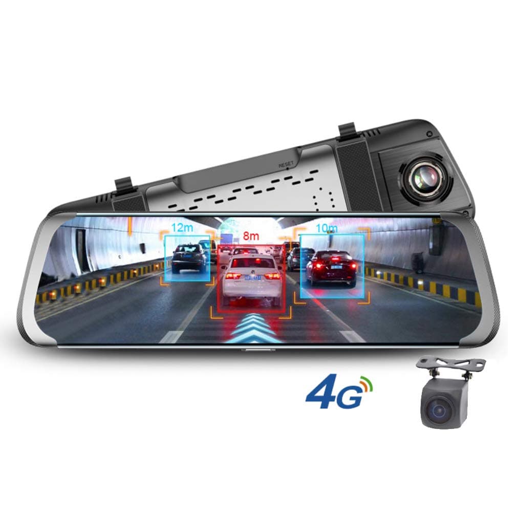 SZKJ E08 10 inch Full screen 4G Touch IPS universal bundled Car Dash Cam Rear View Reversing Mirror with GPS Navi Bluetooth WIFI Android 5.1 Dual Lens FHD 1080P