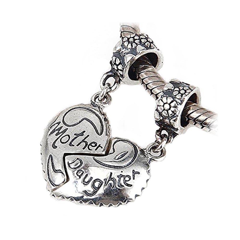 925 Solid Silver Mother and Daughter Charm Bead in 2 Parts fits Pandora Chamilla Biagi