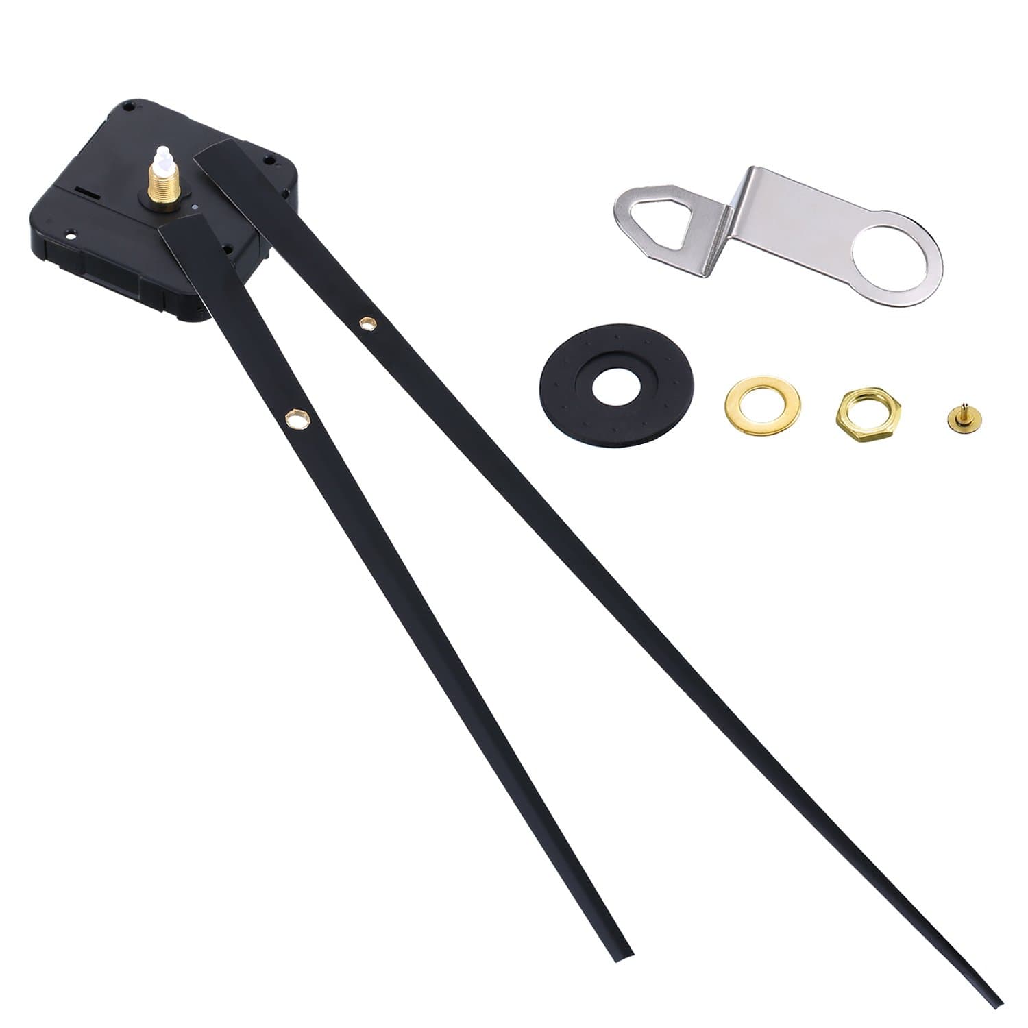 High Torque Clock Movement with 2 Hands to Fit Dials up to 58.6 cm/ 23.1 Inches in Diameter (Shaft Length 23 mm/ 9/10 Inches, Black)