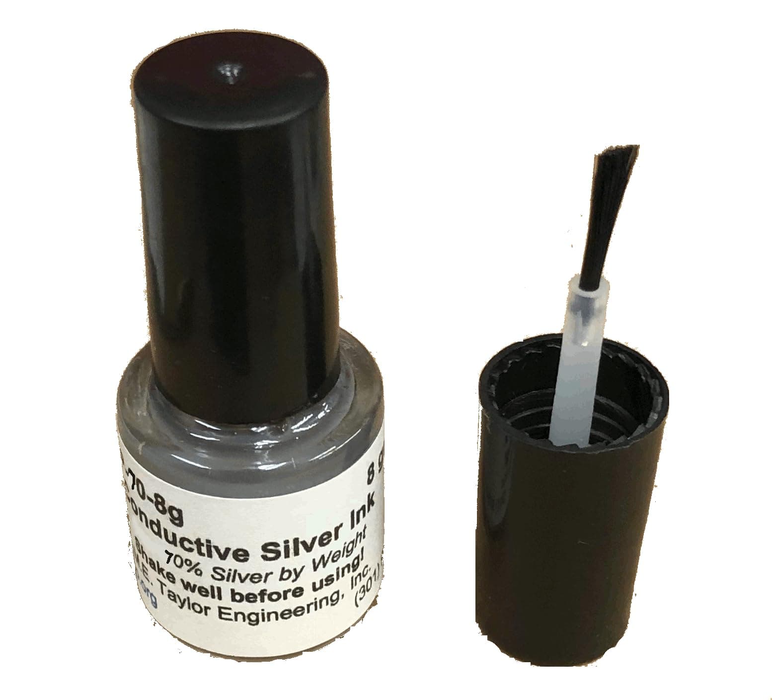 Conductive Compound Water Based Silver Conductive Paint 8 Gram Brush Cap Bottle