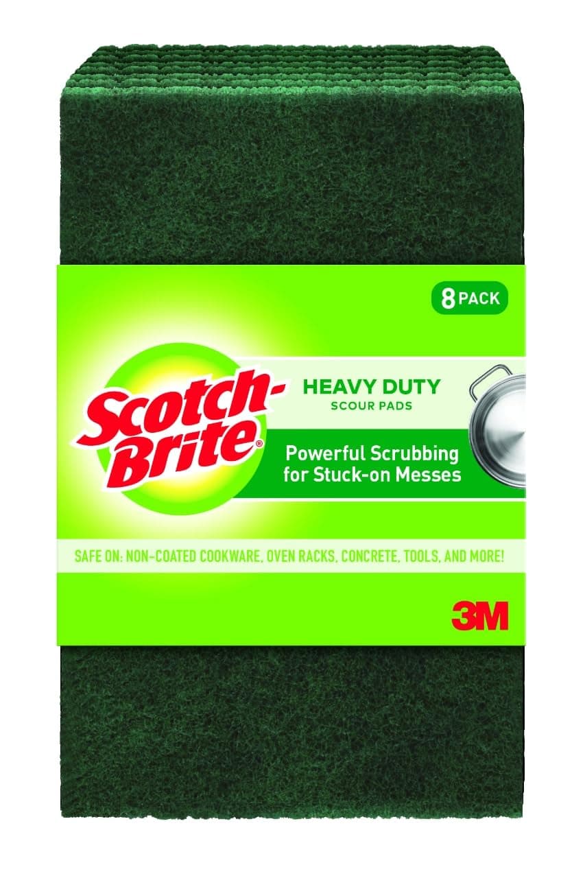 Heavy Duty Scour, Green, 8 Pads