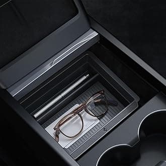 Spigen Center Console Organizer Tray Tesla Model Y Juniper (2025) Tesla Model 3 Highland (2025/2024) [Slide Technology] Multi-functional TO220SH ACP07785 (Black)