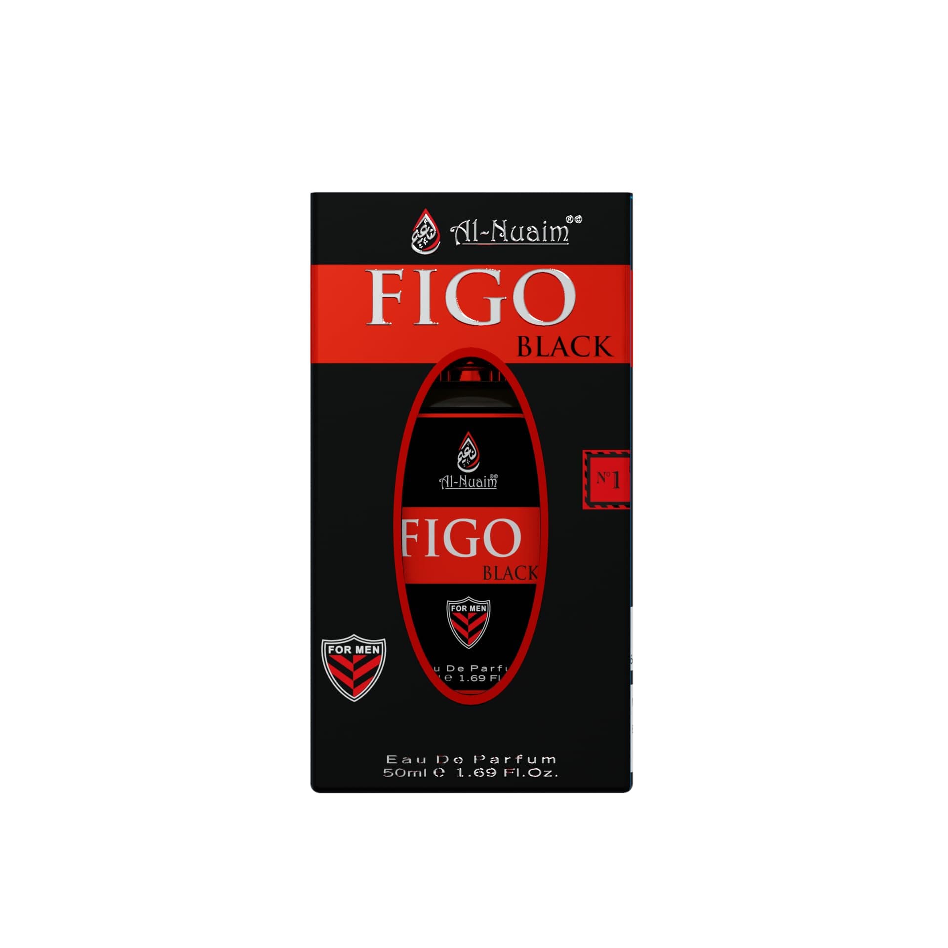Al Nuaim Figo Black Eau De Parfum for Men - 50ml | Long Lasting Luxury Perfume | EDP
