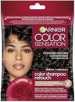 Garnier Color Shampoo Retouch Dark Brown Permanent Colouring - 100% coverage of white hair - lasts up to 4 weeks