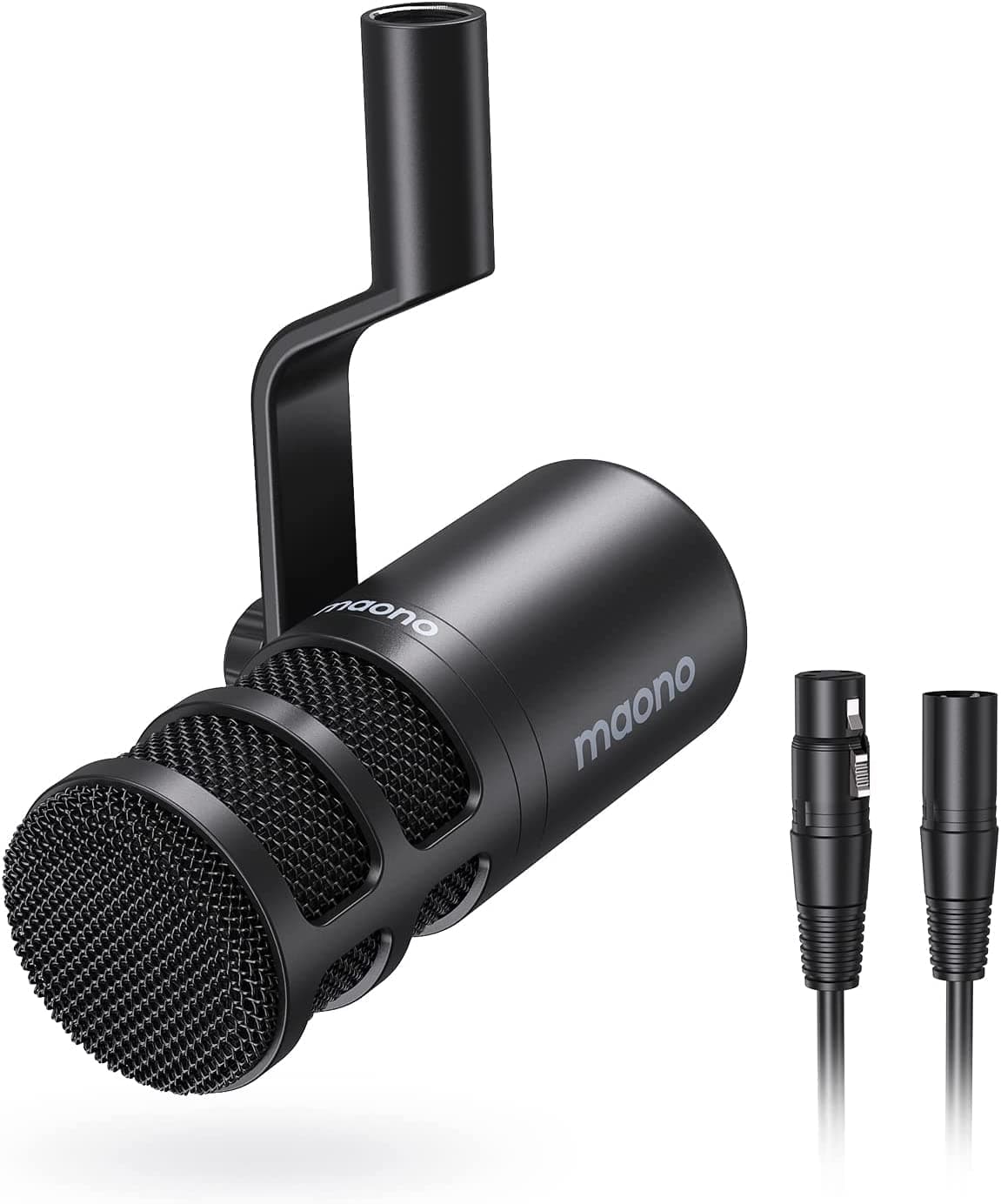 Maono PD100 Professional XLR Dynamic Microphone for Singing, YouTube Recording, Podcast, with Voice Isolation Technology, Metal Mic, Work for Audio Interface, Mixer