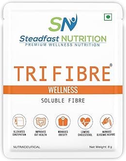 Steadfast Nutrition Medishield Tri Fibre Water Soluble Fiber Powder Supplement | 30 Sachets x 8 G | Manage Obesity | Gut Health | Lowers Cholesterol (Pack of 30)