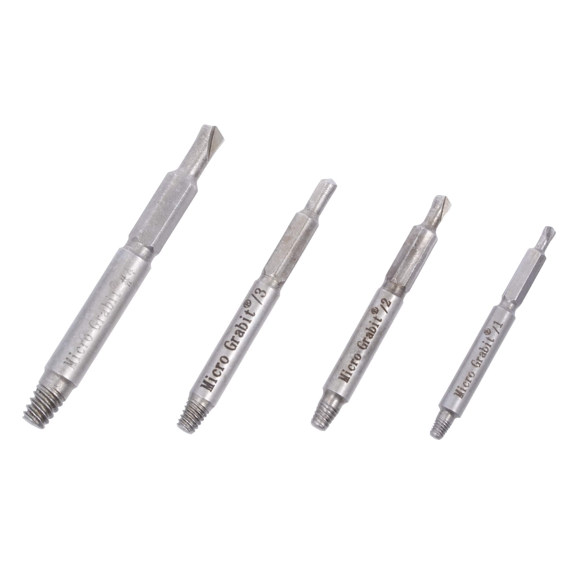 Trend Grabit 4-Piece HSS Screw Extractor Set, Double-Ended Bit for Damaged Screws & Bolts Removal, 3mm-6mm, GRAB/ME1/SET