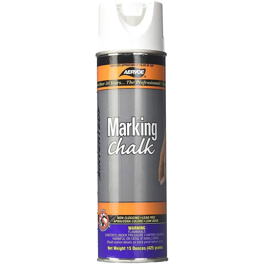 215 15 oz White Non-Clogging Temporary Upside-Down Marking Spray Chalk
